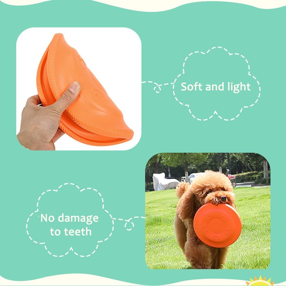 Dog Frisbee Dog Toy Soft Frisbee Dual purpose Sport Outdoor Interactive Dog Toys for Large Dogs Outdoor Interactive Throwing Toy