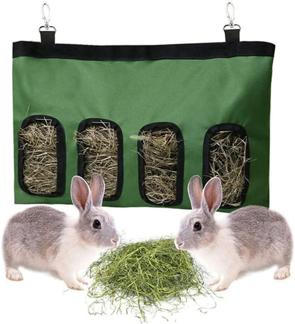 حقيبة تغذية قش الأرانب، حقيبة تخزين وحدة تغذية خنزير غينيا، حقيبة قش الأرانب، وحدة تغذية خنزير غينيا، حقيبة تخزين وحدة تغذية قش معلقة للحيوانات الصغيرة 