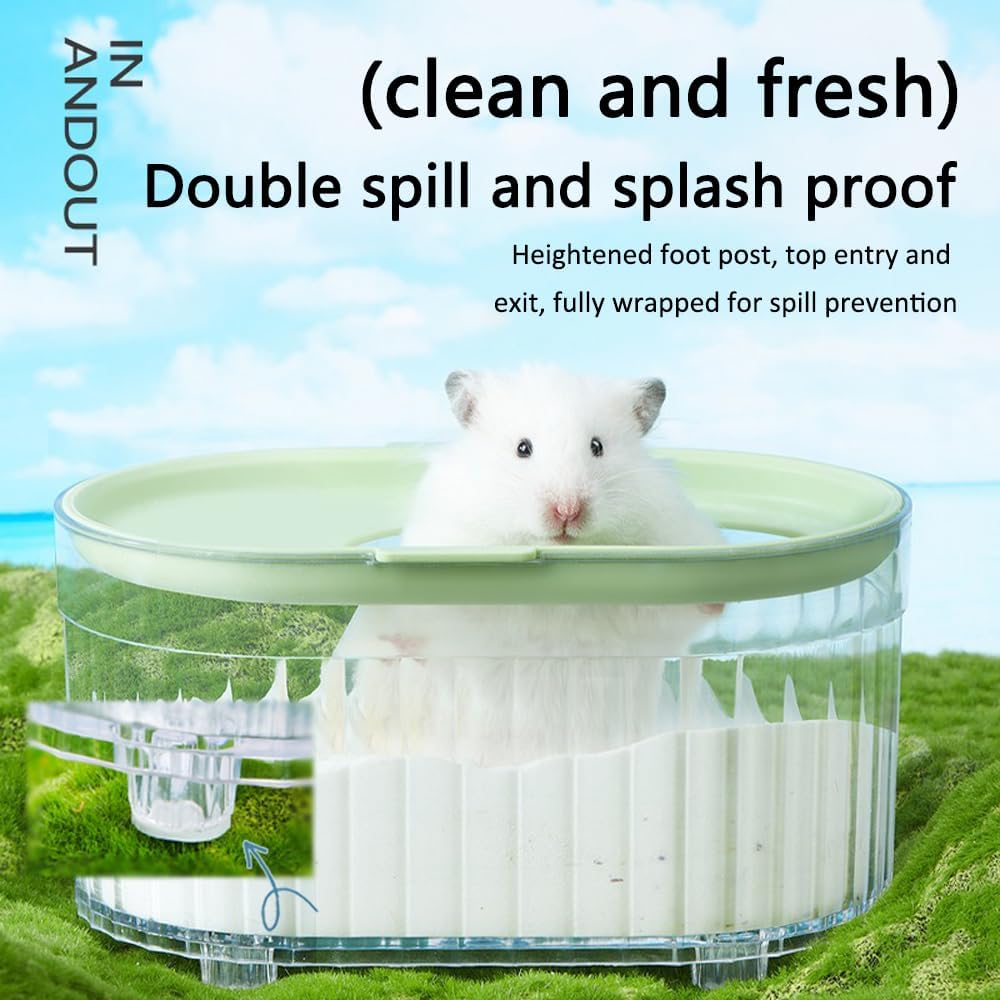 Large Hamster Sand Bathtub, Cute Clear Hamster Toilet Bathtub, Critter Habitat Decoration, Dwarf Critter Sandbox Dust Bathtub, Critter Bathroom Hamster Cage Accessories