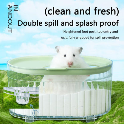 Large Hamster Sand Bathtub, Cute Clear Hamster Toilet Bathtub, Critter Habitat Decoration, Dwarf Critter Sandbox Dust Bathtub, Critter Bathroom Hamster Cage Accessories