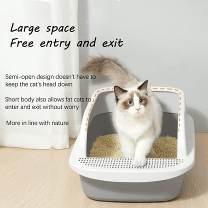 Cat Litter Box Fully Enclosed,Foldable Cat Litter Box with Cat Litter Scoop,Portable Kitty Litter Box Enclosed Cat Litter Box Splash