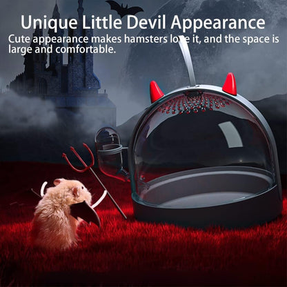 حامل الهامستر، قفص سفر مريح للهامستر مع زجاجة مياه سعة 60 مل، قفص حمل للسفر في الهواء الطلق مناسب للهامستر القزم وخنزير غينيا وموطن الحيوانات الصغيرة 