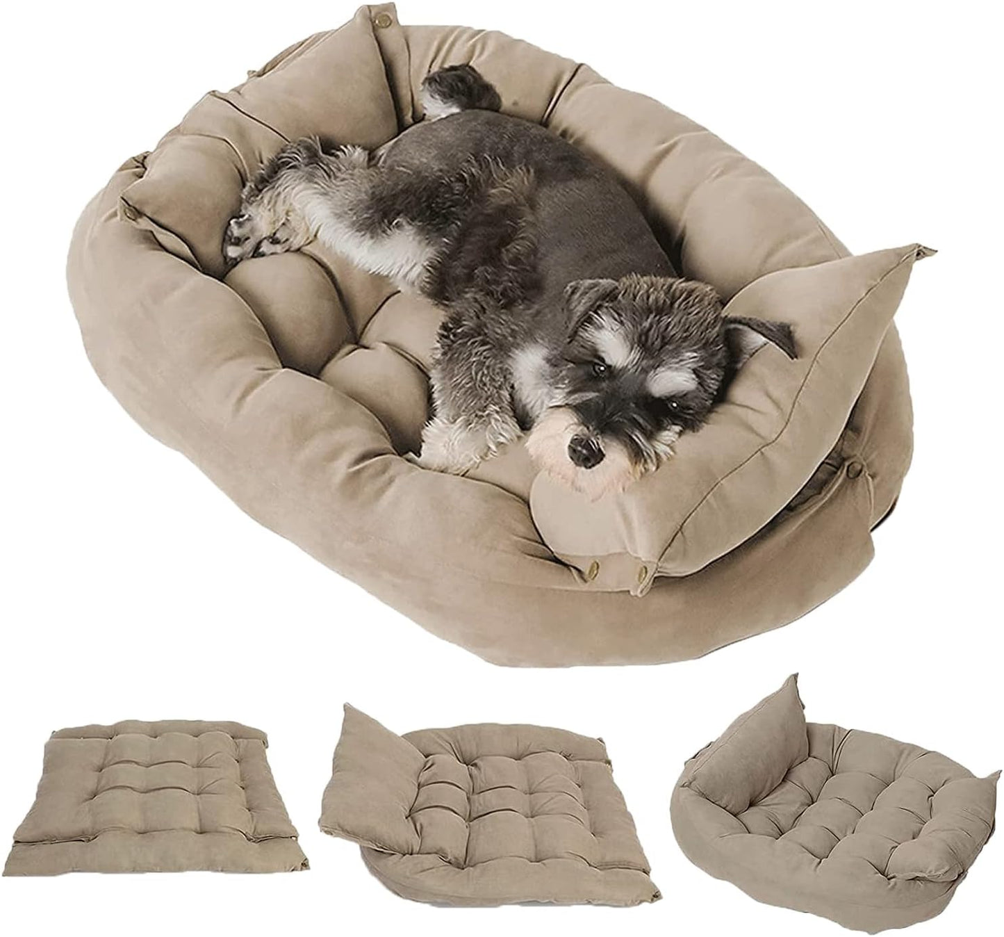 3 in 1 Dog Sofa Bed, Water Resistant,for Small,Medium and Large Dogs,Cat Beds for Indoor Cats, Soft and Comfortable,Multifunctional Deformation Pet Nest