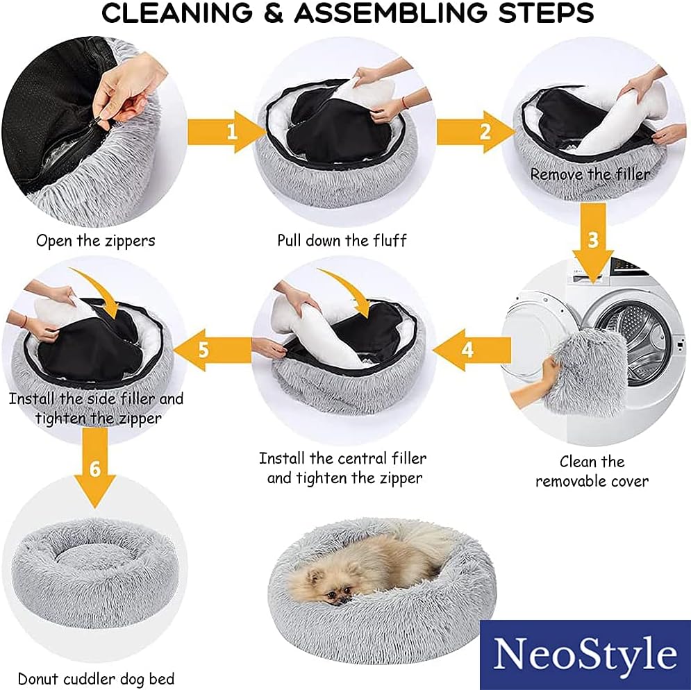 Cat Beds for Indoor Cats,Plush Pet Bed,Cat Sleeping Bed,Machine Washable Dog Bed,Snooze Sleeping Cozy Kitty Teddy Kennel,for Small Medium Large Pets