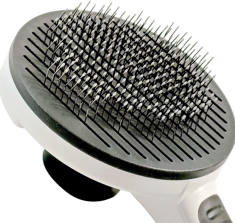 Cat Brushes Self Cleaning,Cat Grooming Brush Tool for Indoor Cats and Dogs,Cat Brush for Shedding,Cat Hair Brush,Gently Removes Loose Undercoat, for Pet Massage