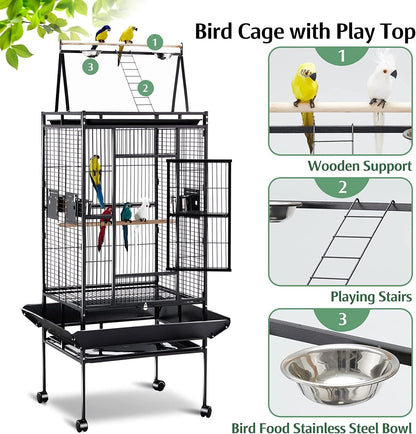 Bird Cage Large Size 81L x 76W x 173H centimeters