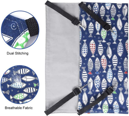 Cat Cage Hammock, Double Sided Hanging Adjustable Cat Hammock, Breathable Canvas Pet Indoor Cage Hammock for Kittens Puppy Small Pets