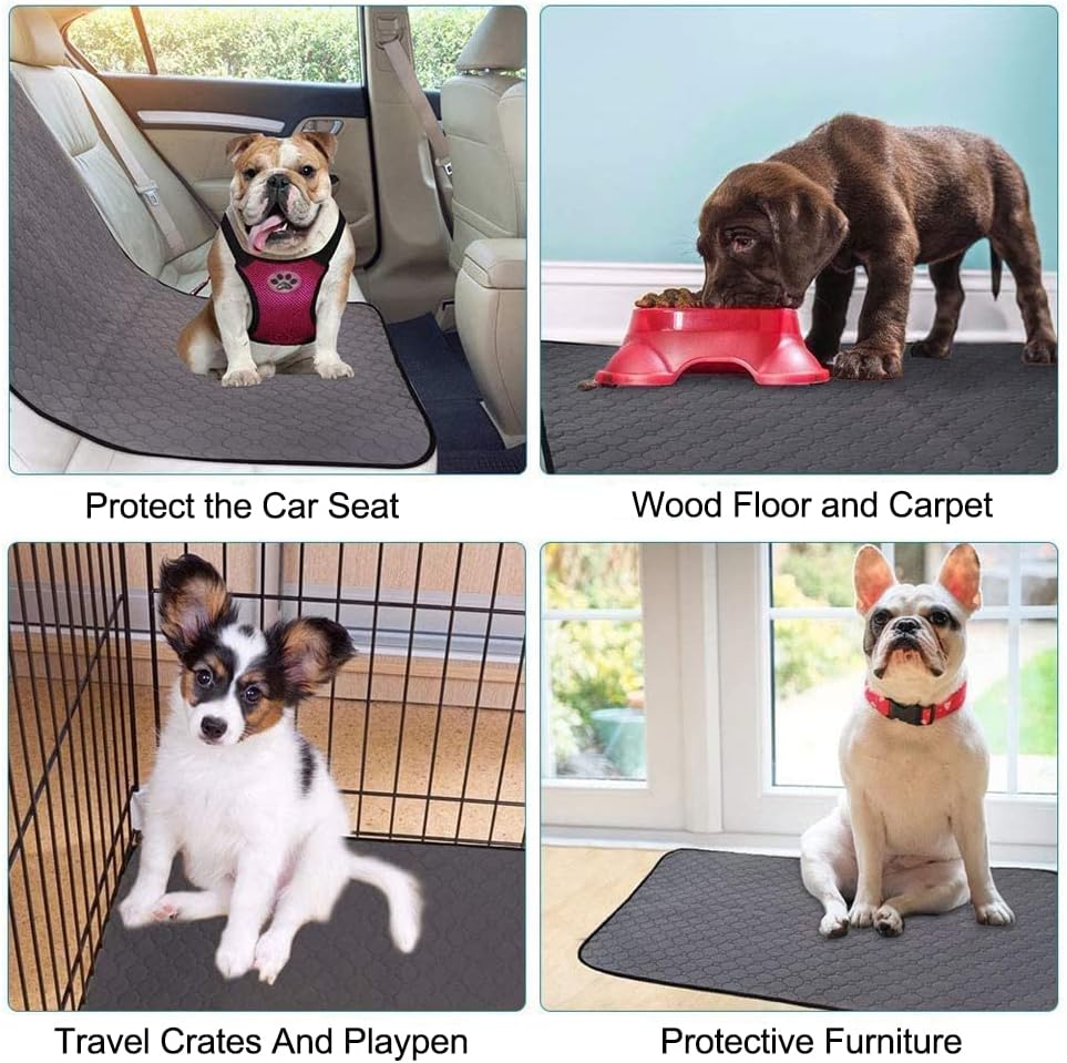 Reusable Dog Pee Pad, 67*100cm Washable Puppy Training Mat, 4-Layer Waterproof Non-Slip Breathable Super Absorbent Pads For Dog and Cat