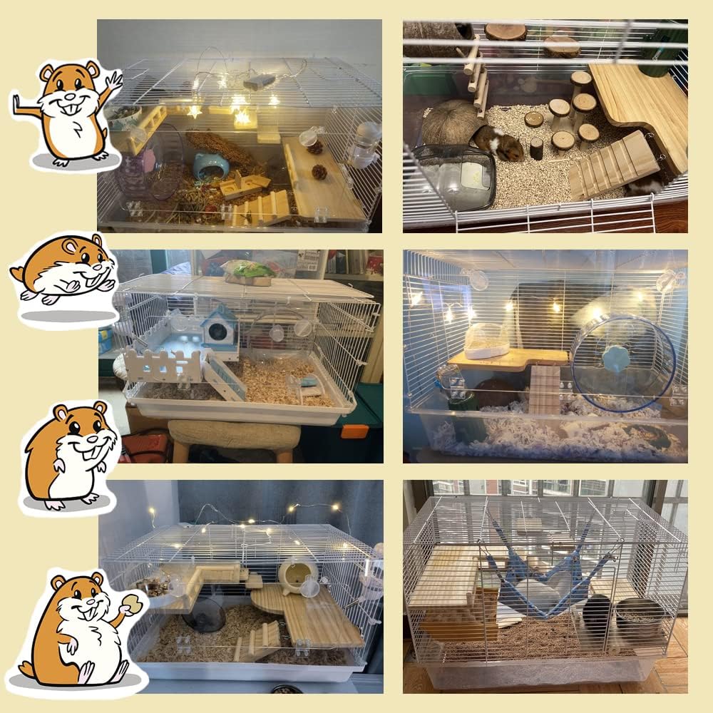 Hamster Cage, 3 Layers Large Space Hamster Cage and Habitat for Dwarf Hamsters, Syrian Hamsters, Gerbils or Other Small Animals