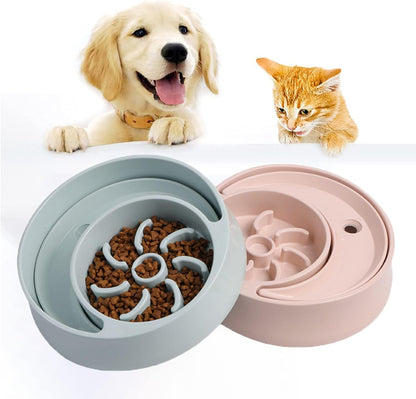 Slow Feeder Dog Bowls,Slow Eating Dog Bowl,Non-Slip Puzzle Anti-Choking Puppy Bowl,Perfect for Medium Small Dogs and Cats