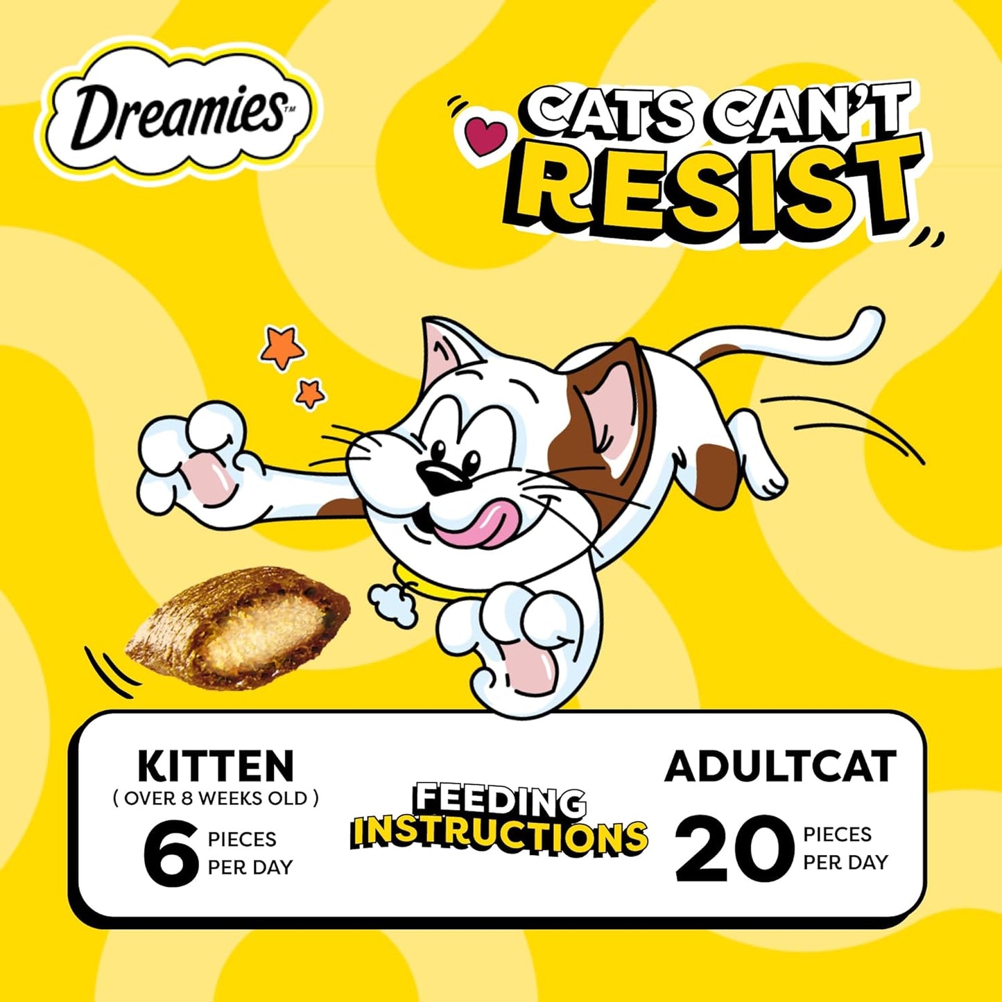 Dreamies Cat Treats with Delectable Duck, 60g Cat Treats, Crunchy on the Outside, Soft on the Inside Duck Cat Treat