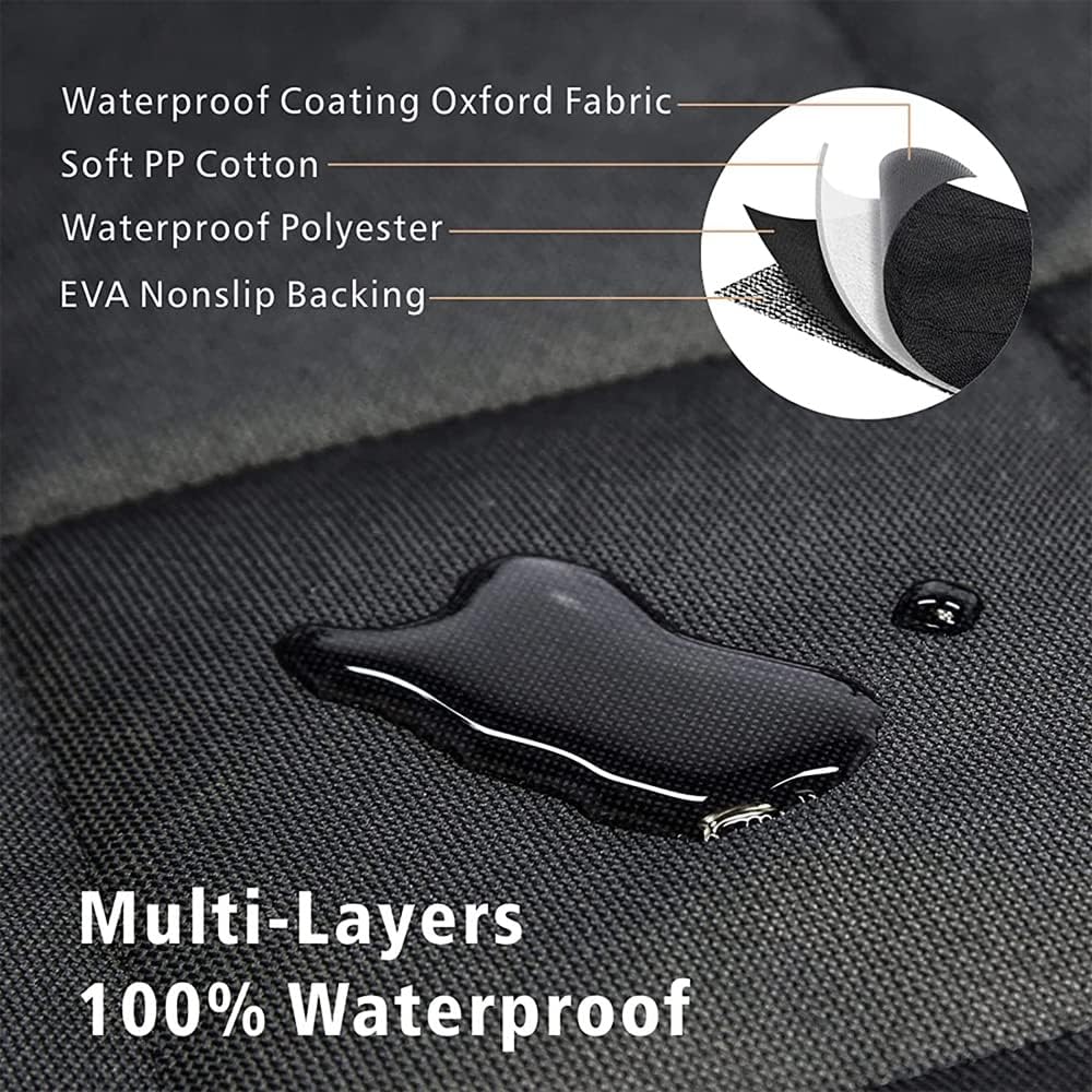 Cargo Liner for Dogs,135 * 200cm Waterproof Non-Slip Pet Cargo Cover Dog Cushion,Car Trunk Cover,Anti-Dirty Quilted Oxford Fabric Trunk Protection Seat Cover for SUV, Car(black(135 * 200cm)