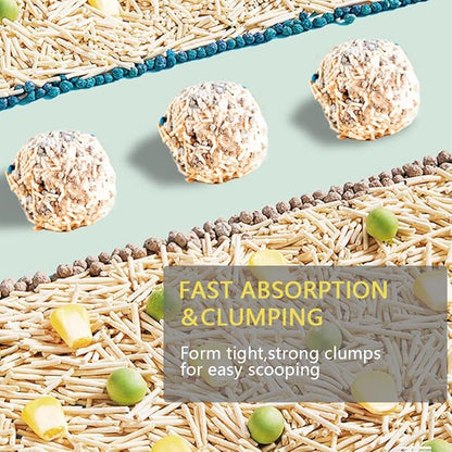 Flushable Cat Litter 2.5kg, Mixed Anti-Odor Clumping Cat Litter Pellets, Low Dust Super Absorbent Litter, Plant Degradable, Low Tracking (Mixed Cat Litter)