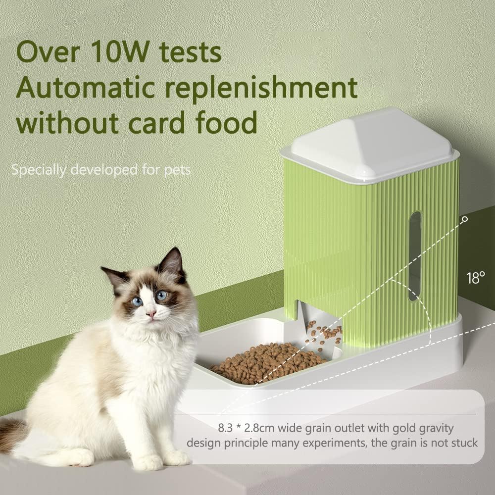 Automatic Dog Cat Feeder and Water Dispenser, 3.8L Large Capacity Dog Water Dispenser Dog Food Dispenser Set for Small, Medium and Large Pets