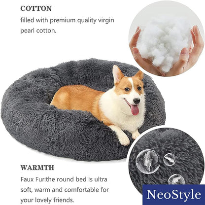 Cat Beds for Indoor Cats,Plush Pet Bed,Cat Sleeping Bed,Machine Washable Dog Bed,Snooze Sleeping Cozy Kitty Teddy Kennel,for Small Medium Large Pets