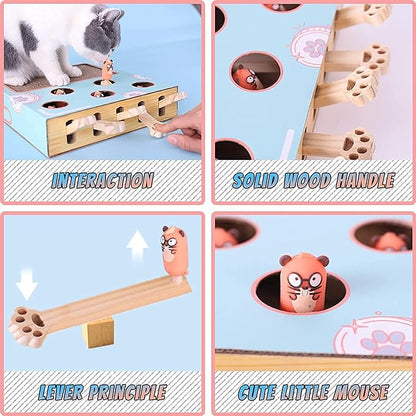 3 in 1 Interactive Cat Toy, Whack a Mole