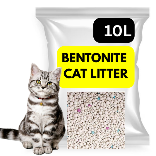Bentonite Cat Litter – Natural Clumping Cat Litter with Odor Control, Low Dust & High Absorption for Cats (10L)