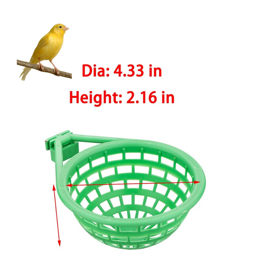 عش بلاستيكي للطيور الصغيرة مثل الكناري والعصافير 