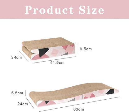 Cat Scratching Board, Indoor Cat Scratching Board with Catnip, Wear-resistant, Protect Furniture from Damage, Suitable for Cats(Foldable)