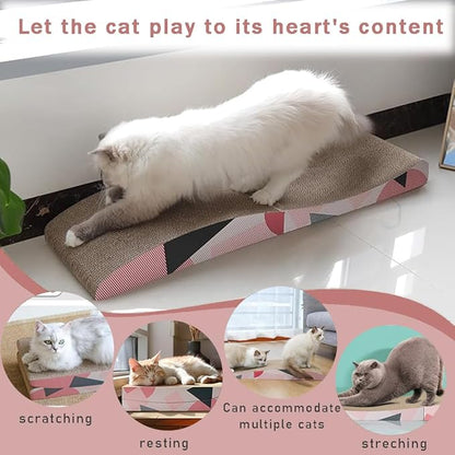 Cat Scratching Board, Indoor Cat Scratching Board with Catnip, Wear-resistant, Protect Furniture from Damage, Suitable for Cats(Foldable)
