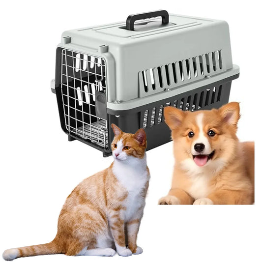 Portable Hard-Sided Pet Carrier for Cats & Small Dogs – Airline-Friendly Travel Kennel with Safety Lock & 360° Ventilation | 48×42×30cm Pets971.com