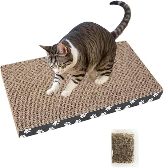 Cat Scratching Board, Indoor Cat Scratching Board with Catnip, Wear-resistant, Protect Furniture from Damage, Suitable for Cats(Straight board(1pc))