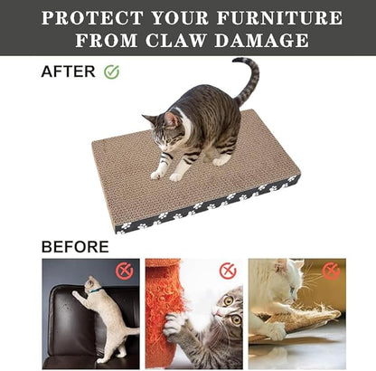 Cat Scratching Board, Indoor Cat Scratching Board with Catnip, Wear-resistant, Protect Furniture from Damage, Suitable for Cats(Straight board(1pc))