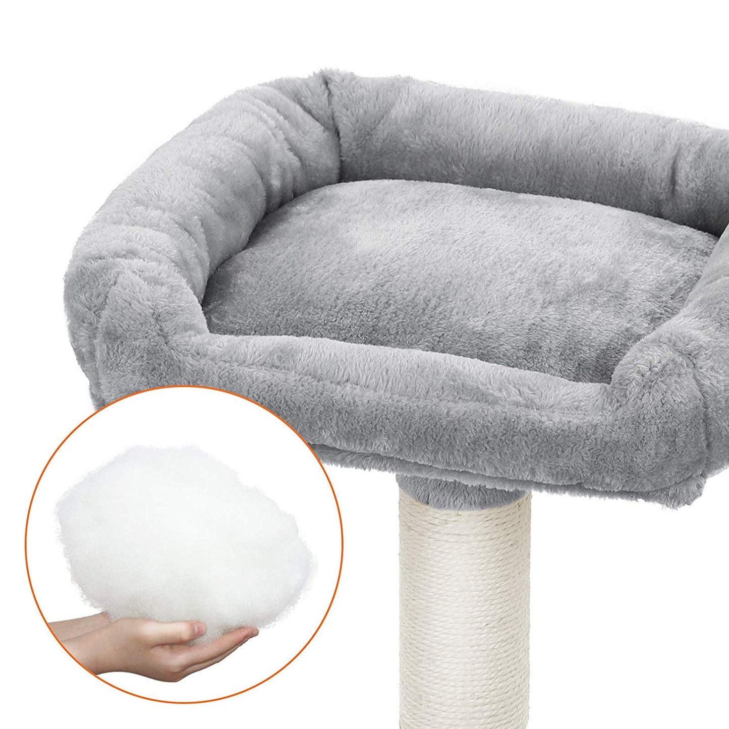 Cat Tree 4 Layers Gray 56L x 45W x 143H Centimeters