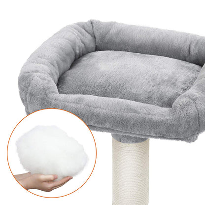 Cat Tree 4 Layers Gray 56L x 45W x 143H Centimeters