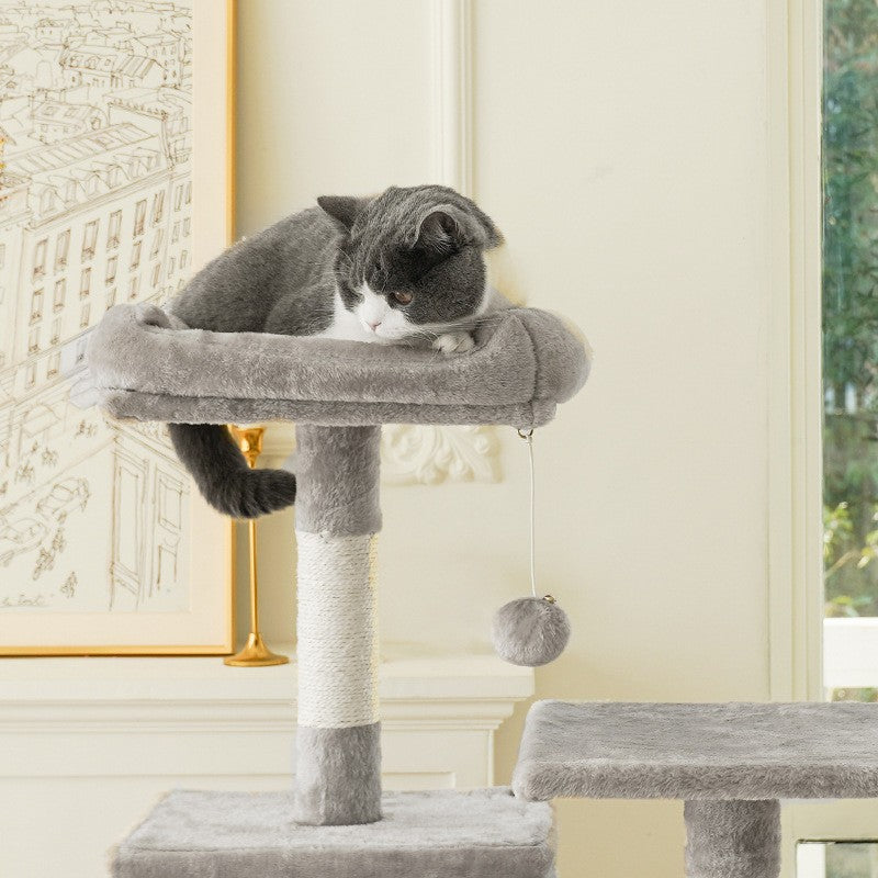 Cat Tree 4 Layers Gray 56L x 45W x 143H Centimeters