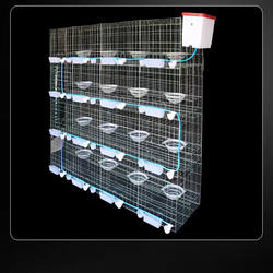 قفص تربية الحمام ذو 4 طبقات لـ 16 زوجًا