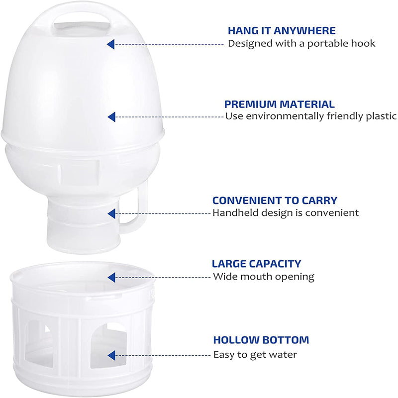 شارب مياه كبير للطيور بسعة 10 لتر
