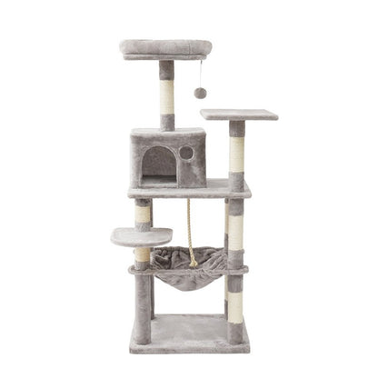 Cat Tree 4 Layers Gray 56L x 45W x 143H Centimeters