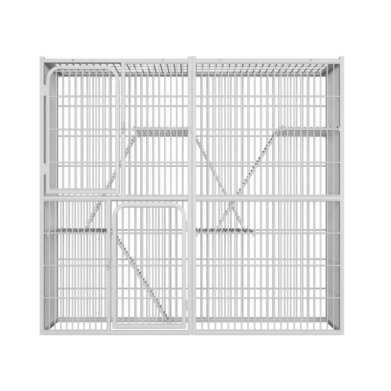 55inches Cat Cage, Bottomless Size 142x54x130cm, Three-Story Cage, Bottom Open Cat Pen