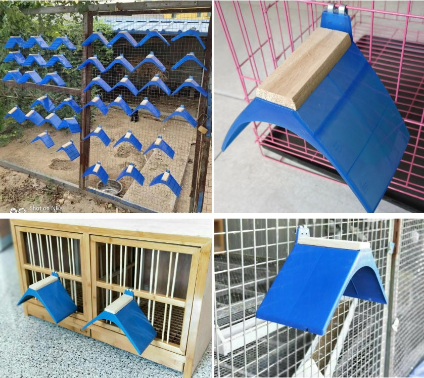 مجثم حمامة بلاستيكي بقاعدة خشبية 