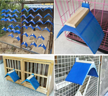 مجثم حمامة بلاستيكي بقاعدة خشبية 