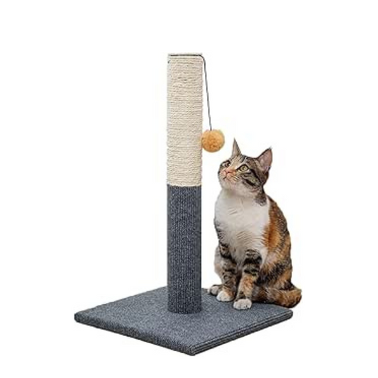 Small Cat Scratching Post Grey