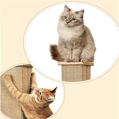 Ultimate Cat Scratching Post,80cm Tall Cat Scratchers for Indoor Cats,Cuboid Sisal cat scratch column(Brown)