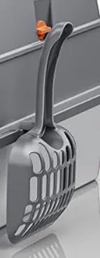 Durable Plastic Cat Litter Scoop – Dual-Hole Design for Easy Waste Removal | Grey Cat Litter Cleaner (11 × 25 cm) Pets971.com