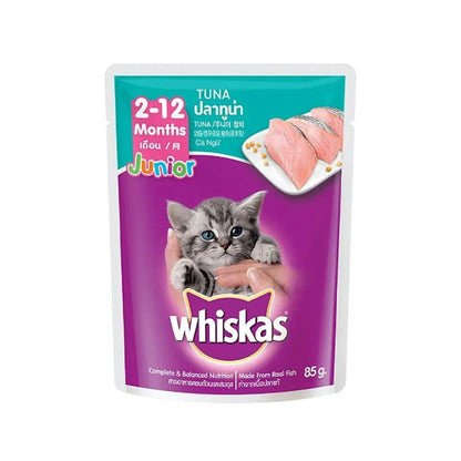 Whiskas Junior Tuna in Jelly, Wet Kitten Food Pack of 1x80g, for Kittens from 2 to 12 months, for a Complete Nutrition Pets971.com