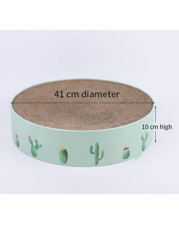 Round Cat Scratcher for Indoor Cats,Cat Scratch Pad,Cat Scratcher Cardboard,Cat Bed, Durable Recycle Board for Furniture Protection(41 * 41 * 10cm)