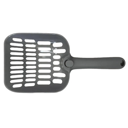 Durable Plastic Cat Litter Scoop – Dual-Hole Design for Easy Waste Removal | Grey Cat Litter Cleaner (11 × 25 cm) Pets971.com