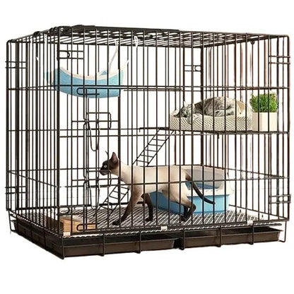 Foldable Iron Cat Cage – 68×49×58 cm Indoor / Outdoor Cat Enclosure Pets971.com