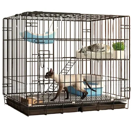 Foldable Iron Cat Cage – 68×49×58 cm Indoor / Outdoor Cat Enclosure Pets971.com