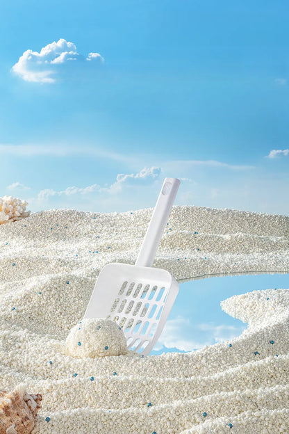 Durable Plastic Cat Litter Scoop – Dual-Hole Design for Easy Waste Removal | Grey Cat Litter Cleaner (11 × 25 cm) Pets971.com