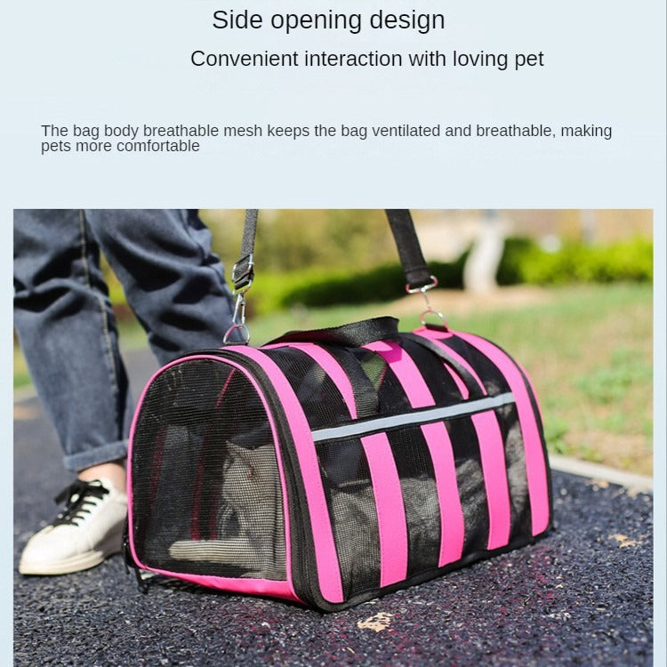 Cat Carrier Backpack 49cm Airline Approved Soft-Sided Pet Travel Bag with Mesh Ventilation | Portable Pet Carrier for Cats & Small Dogs (Up to 8kg)