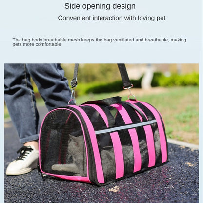 Cat Carrier Backpack 49cm Airline Approved Soft-Sided Pet Travel Bag with Mesh Ventilation | Portable Pet Carrier for Cats & Small Dogs (Up to 8kg)