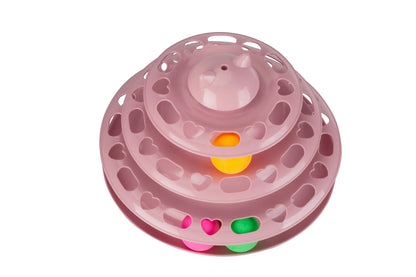 Cat Track Roller Ball Tower Toy for Cats & Dogs – Interactive Multi-Level Chase & Play Tower Pets971.com