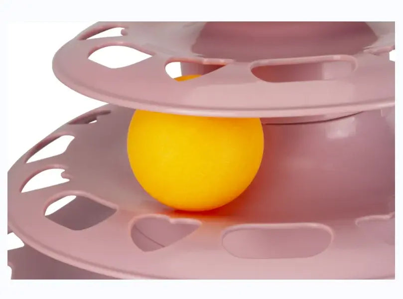 Cat Track Roller Ball Tower Toy for Cats & Dogs – Interactive Multi-Level Chase & Play Tower Pets971.com