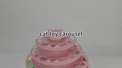 Cat Track Roller Ball Tower Toy for Cats & Dogs – Interactive Multi-Level Chase & Play Tower